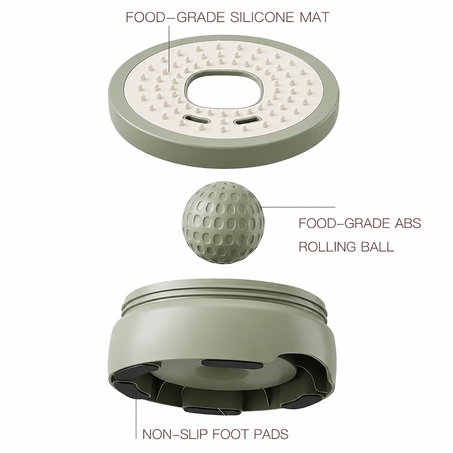 RUGOMCUB Pet Feeding Bowl for Dogs and Cats